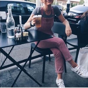 Brandy Melville blush pink overalls